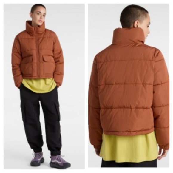 Vans Rust Orange Puffer Jacket Aubrey Primaloft Puffer Jacket size L NWT - Picture 4 of 14